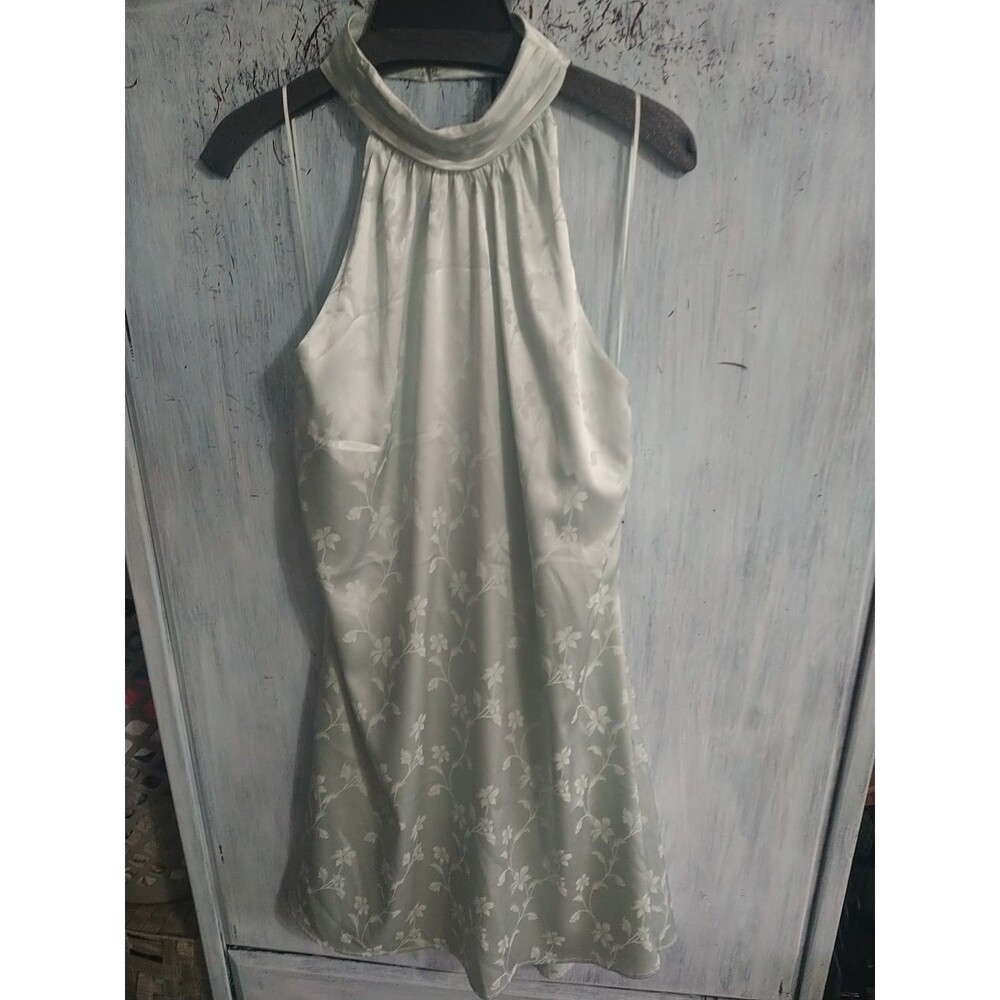 Badgley Mischka  Sleeveless dress Nwt Size 14 Green Boho Feminine Cottage Core - Picture 4 of 12